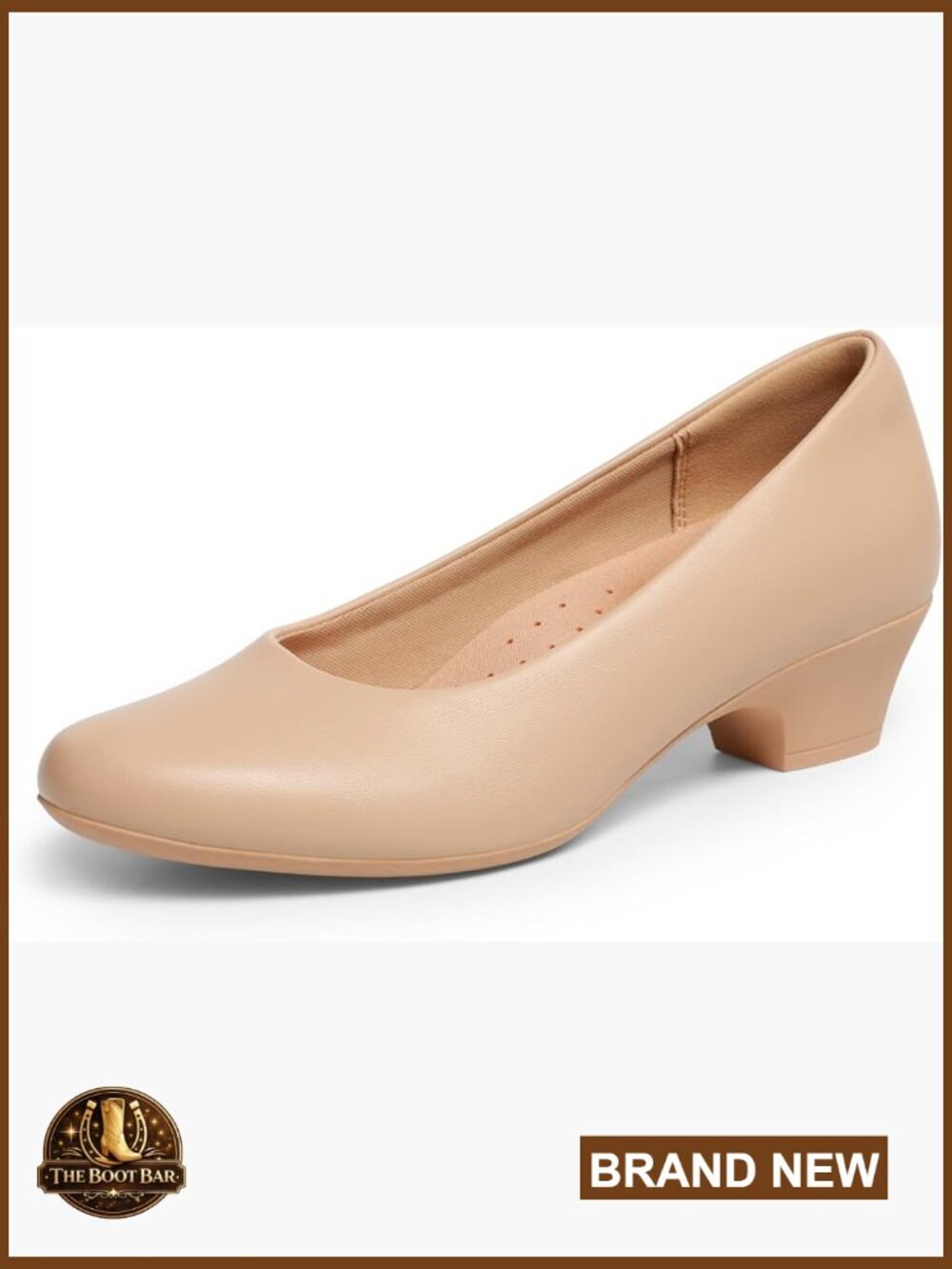 Chunky Closed Toe Dress Low Block Heels Comfortable Slip On Work Pumps Wedding